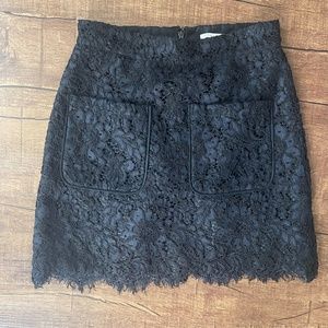 Veronica Beard navy and black lace pencil skirt size 0